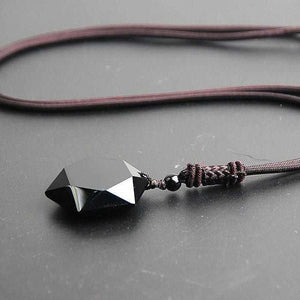 Collier Pendentif Etoile - Obsidienne Noire - Bijou Spiituel-collier en obsidienne noire-4-Top Zen-bijoux zen