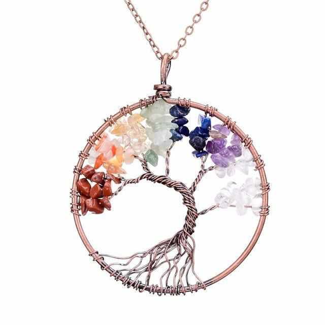 Collier Arbre de Vie 7 Chakras 