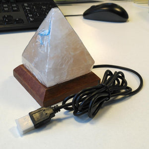 Lampe De Sel D'Himalya en Pyramide- USB