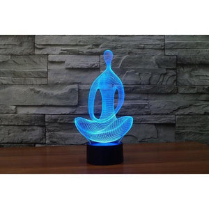 Lampe Led 3D Méditation et Yoga Edition Limitée - Bleu