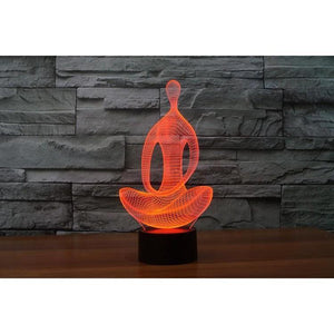 Lampe Led 3D Méditation et Yoga Edition Limitée - rouge