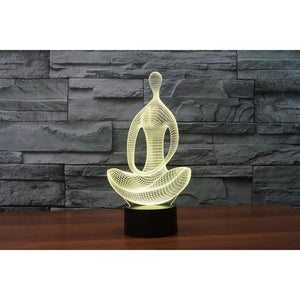 Lampe Led 3D Méditation et Yoga Edition Limitée - Jaune