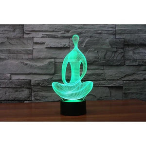 Lampe Led 3D Méditation et Yoga Edition Limitée - vert