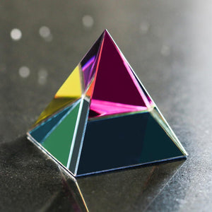 Pyramide Orgonite en Cristal de Guérison multicolore - top-zen