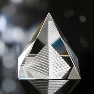 Pyramide Orgonite en Cristal de Guérison et Bien-être - modele transparent - top-zen