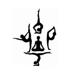 Stickers Zen Postures de Yoga - Décoration Murale Design - top-zen